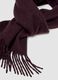 Sciarpa marrone in puro cashmere con frange_1