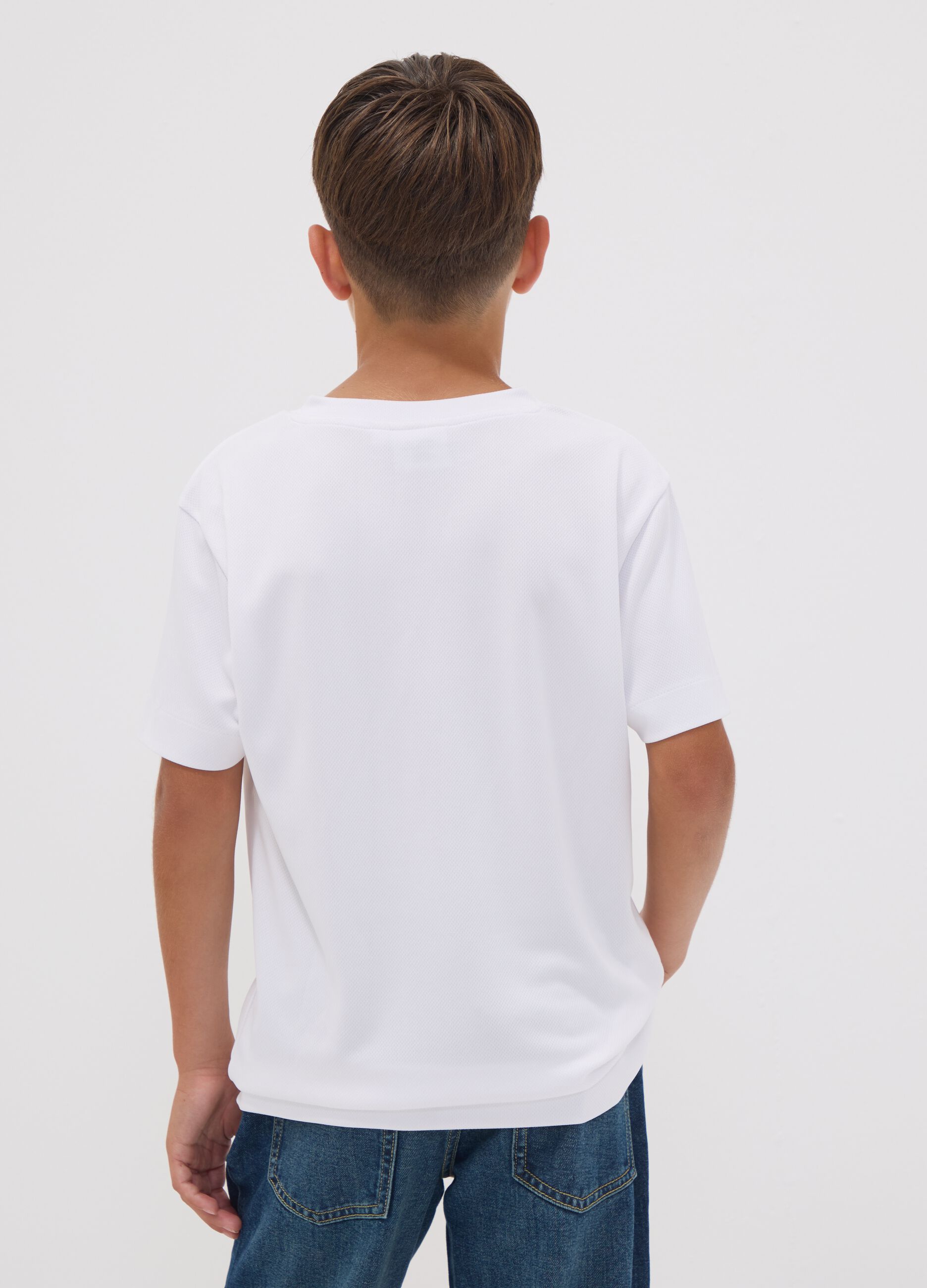 White Simpsons print T-shirt, regular fit
