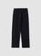 Black cotton-blend joggers with elasticated waistband, regular fit_0
