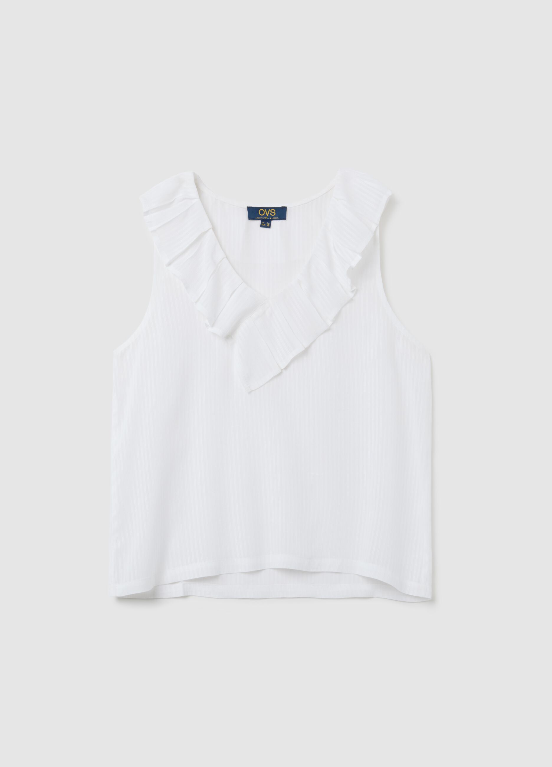 White Pure Viscose Oversized Blouse