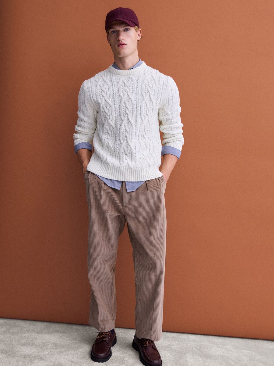 White regular-fit jacquard wool-blend jumper_2