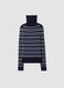 Blue striped fitted crew-neck top in viscose blend_1