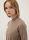 Grey wool-blend jumper with mock neck_1