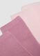 Pack of five long socks in pink, light pink, white, light grey marl and navy blue, in stretch organic cotton_1