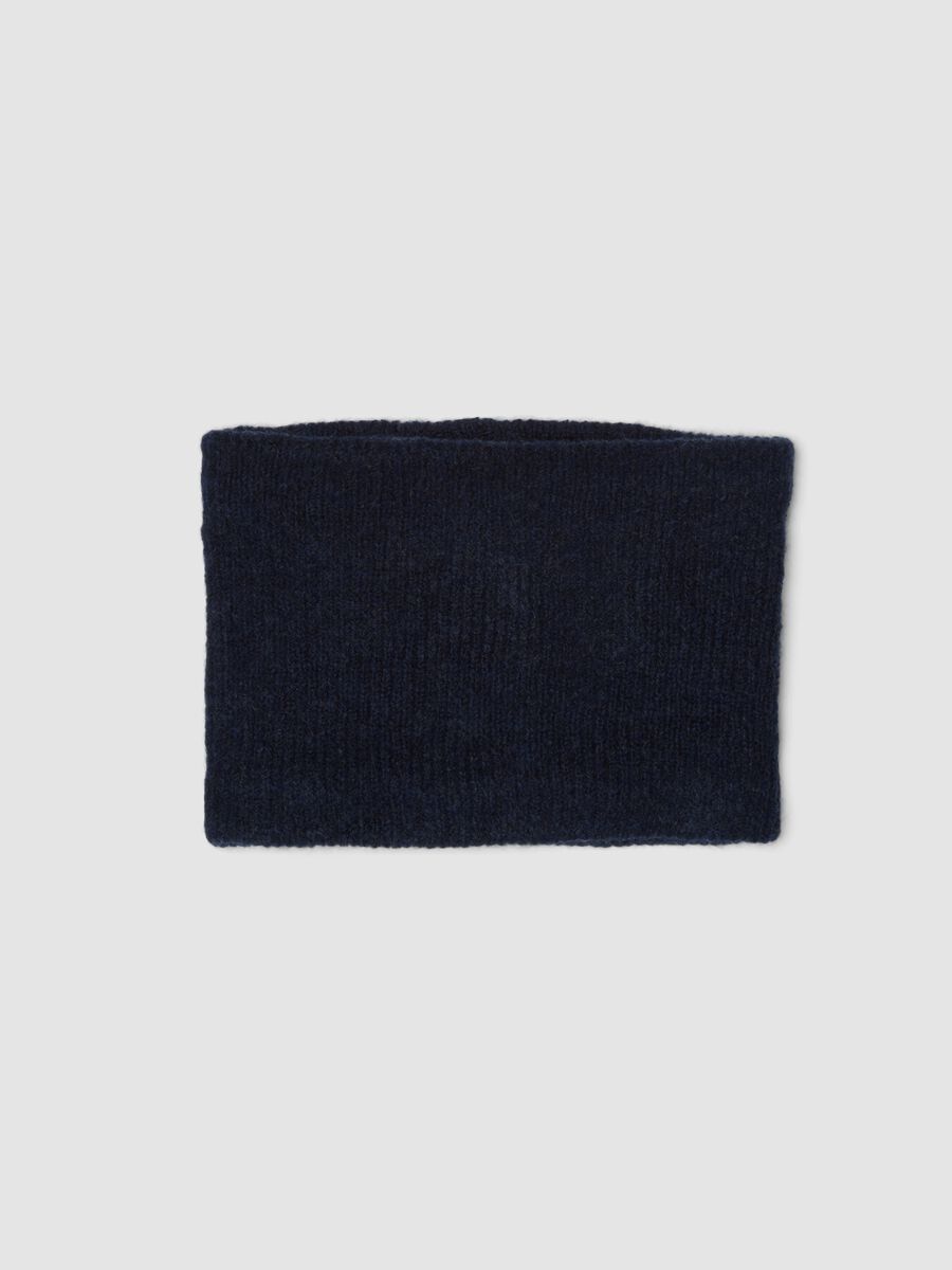 Blue stretch-fabric neck warmer_0