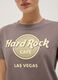 Grey pure cotton regular fit T-shirt with Hard Rock Cafe logo_3