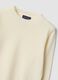 Maglione bianco in pura lana a maniche lunghe regular fit_1