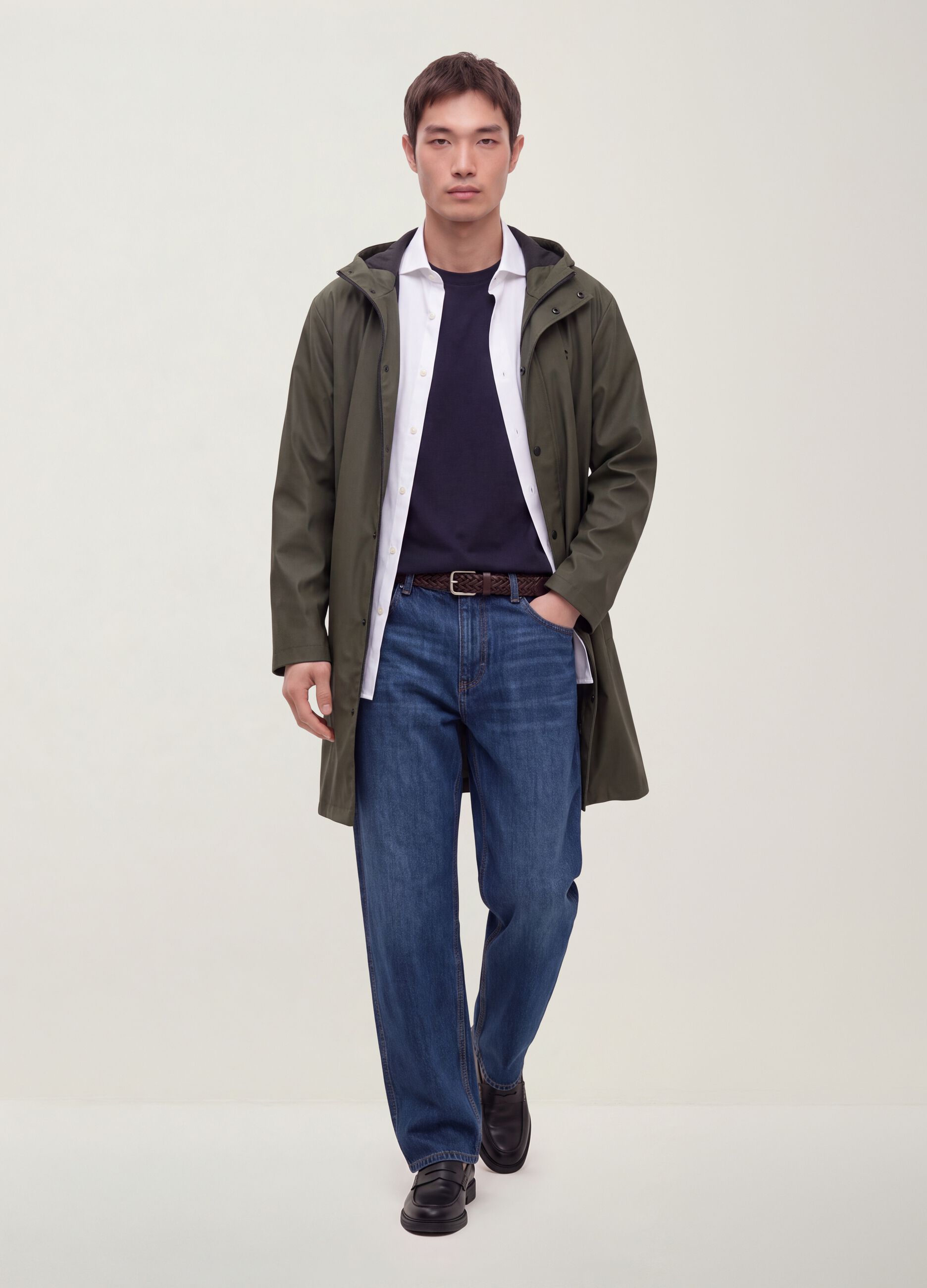 Relaxed fit pure cotton denim jeans