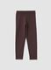 Leggings marroni in cotone organico elasticizzato skinny fit_0