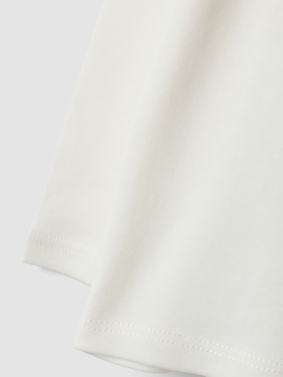 White long-sleeved polo in pure organic cotton_3
