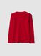 Red organic cotton crew-neck T-shirt_1