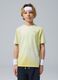 Yellow ALTAVIA COURT sports T-shirt in stretch technical fabric with tie-dye effect for boys_0