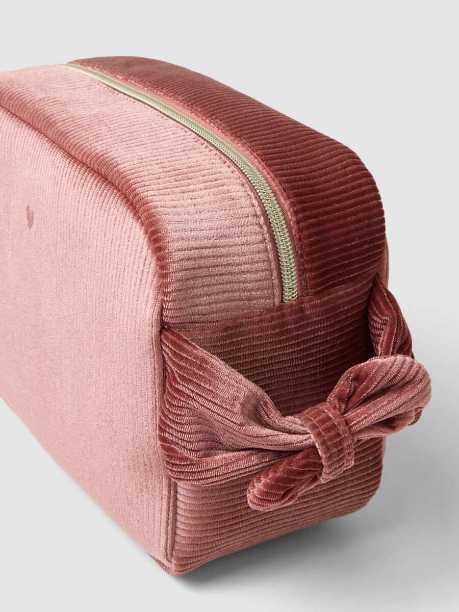 Pink ribbed stretch-fabric toiletry bag_2
