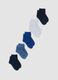 Five-pack of multicolour short socks in stretch organic cotton_0