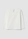 White organic stretch cotton jersey T-shirt with print, regular fit_1