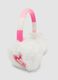 Copriorecchie bianchi con dettagli rosa_1