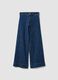 Blue wide-leg jeans in stretch cotton_4