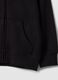 Black hooded sweatshirt in pure organic cotton for boys, regular fit_3
