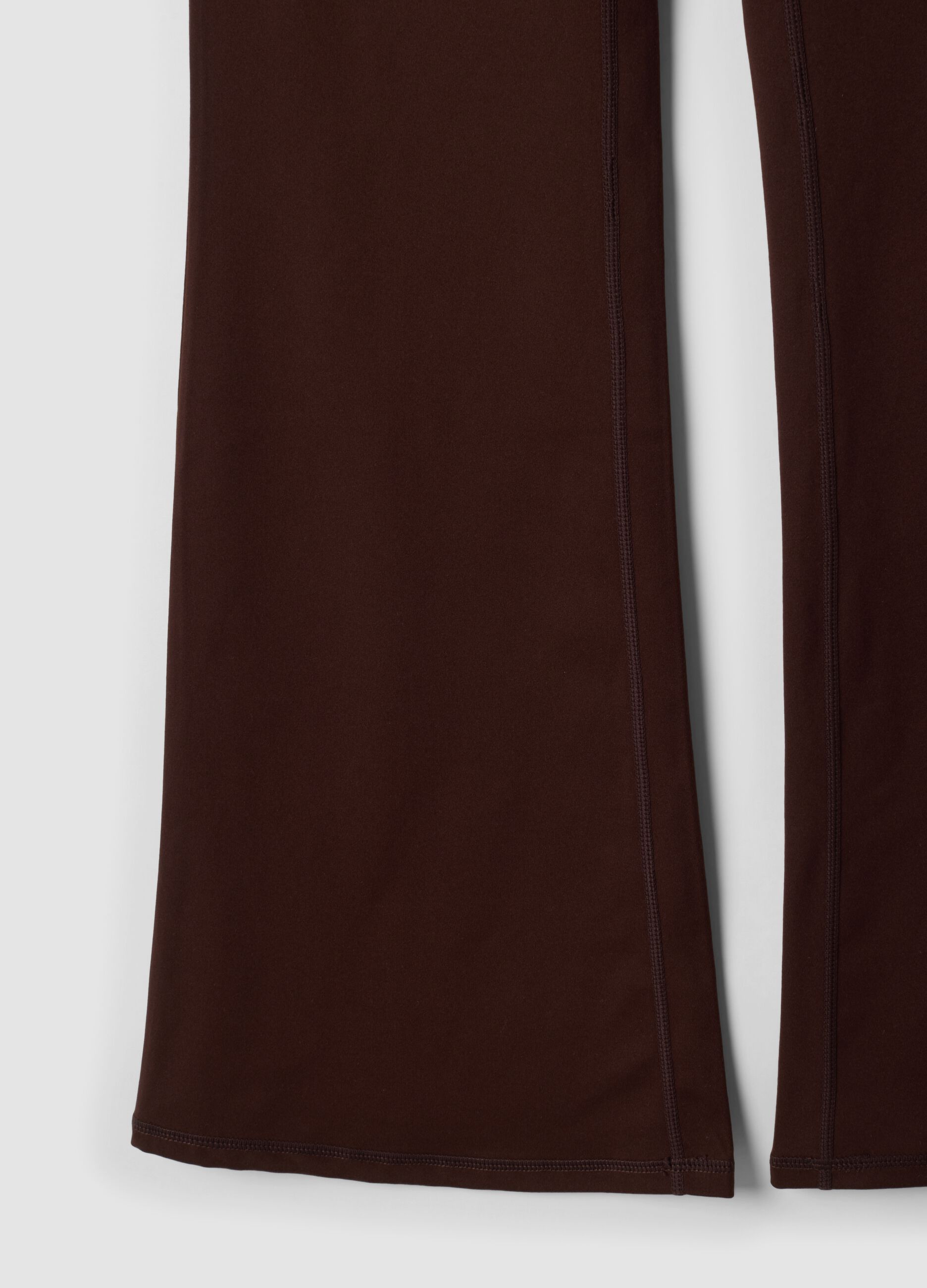 Brown flared leggings in breathable stretch fabric ALTAVIA STUDIO