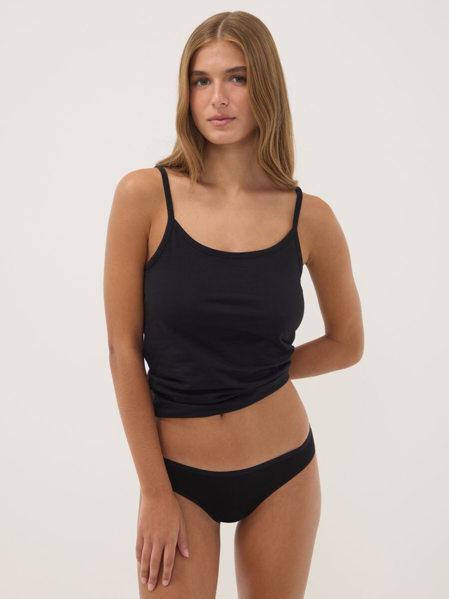 Pack of five black stretch briefs_0