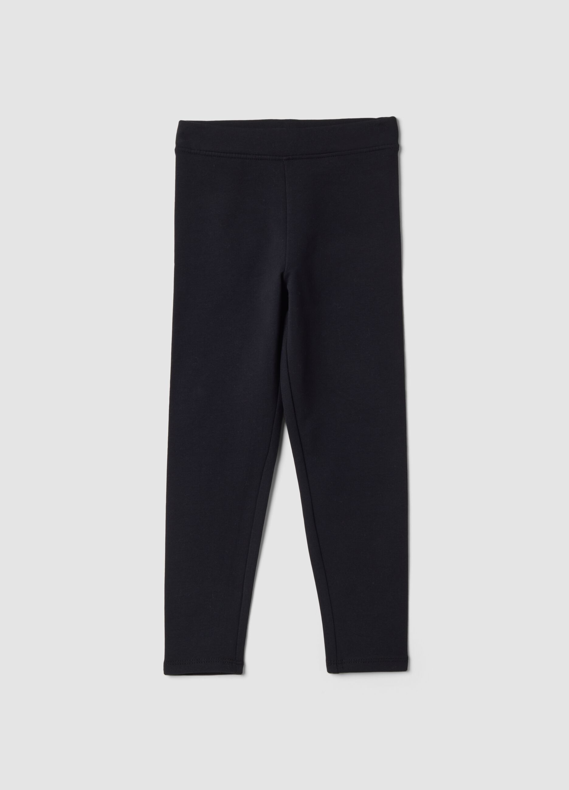 Leggings neri in cotone organico elasticizzato skinny fit