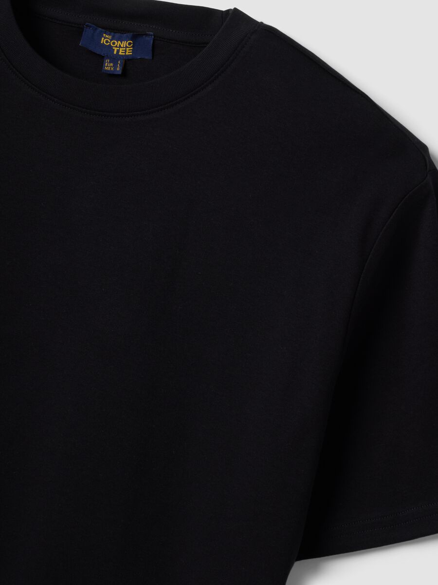 Black The Iconic Tee T-shirt in pure cotton, short sleeves, relaxed fit_6