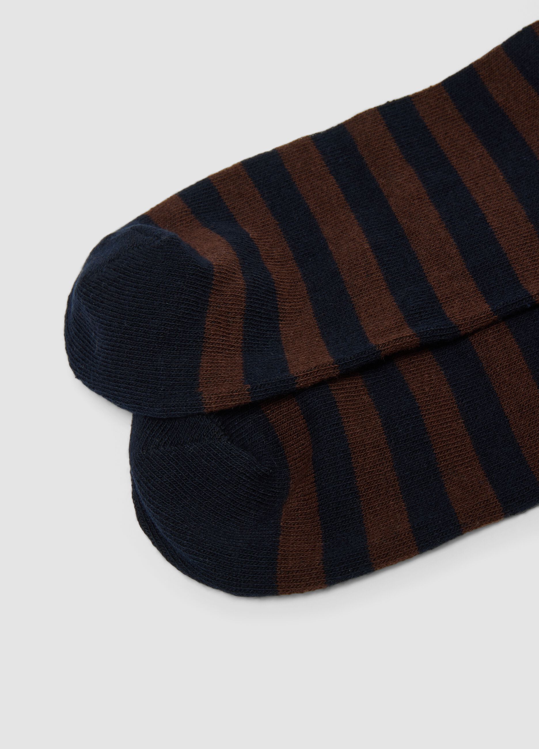 3-pack of blue organic stretch cotton mid-calf socks