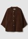 Dark brown regular-fit coat with buttons_0