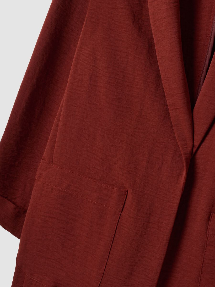 Red regular-fit blazer with classic lapels_6