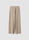 Beige ribbed stretch viscose straight-fit trousers_2