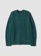 Green wool-blend crew-neck jumper_0