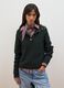Green ribbed viscose-blend top with collar_2