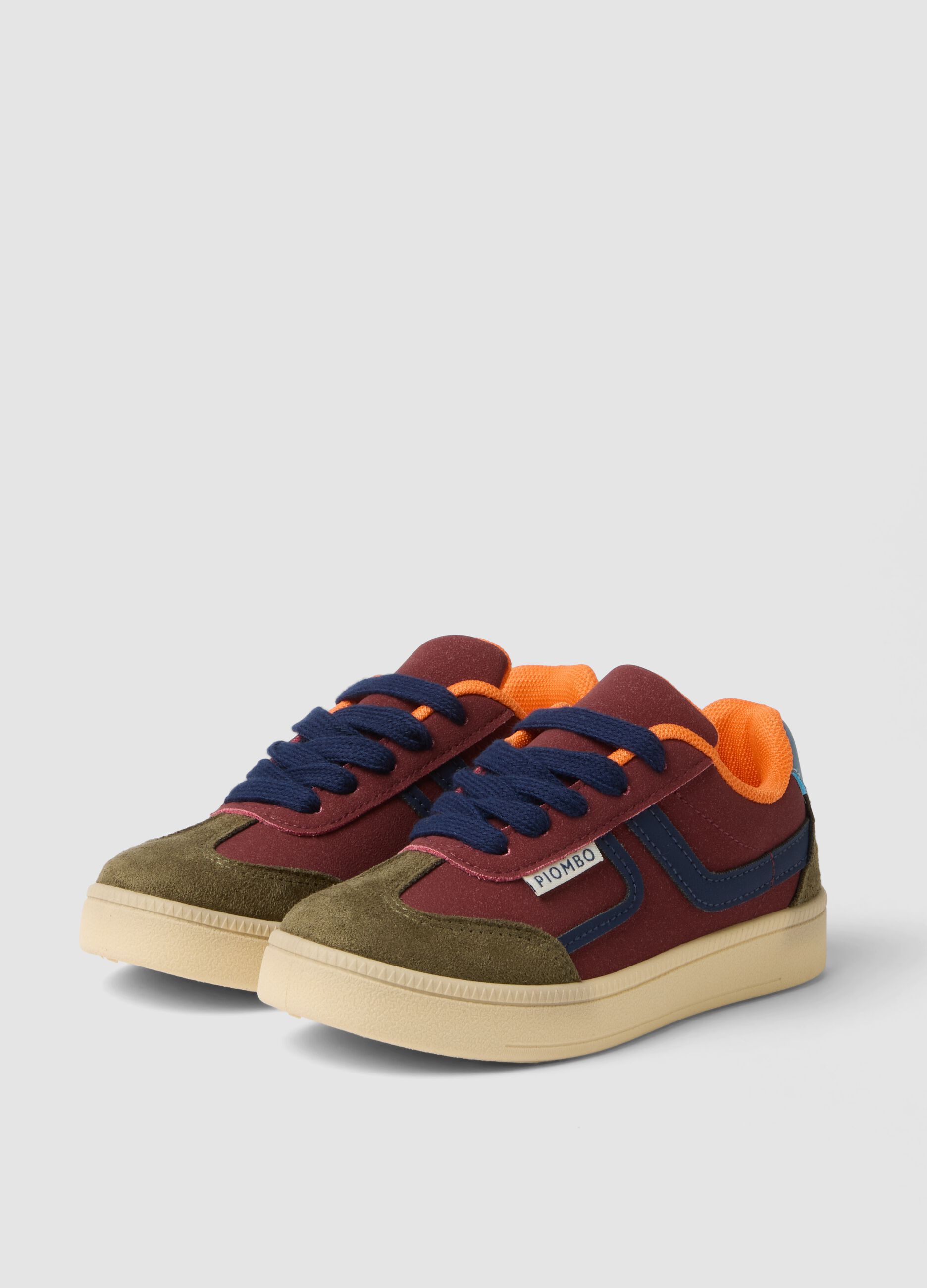 Multicolour trainers with contrast details