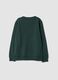 Green organic cotton sweatshirt with varsity print_2