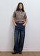 Grey pure wool crew-neck cardigan, regular fit_1