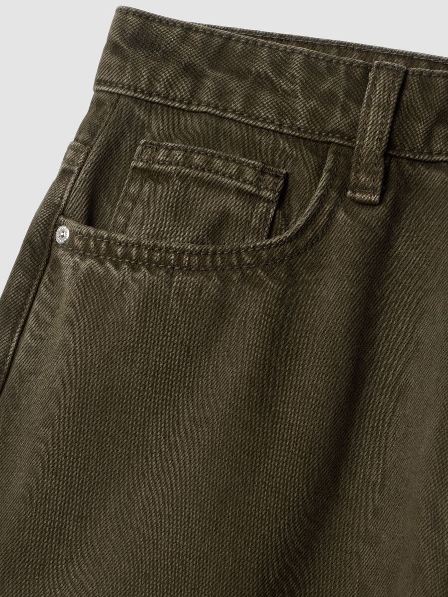 Green pure cotton barrel-fit jeans_5