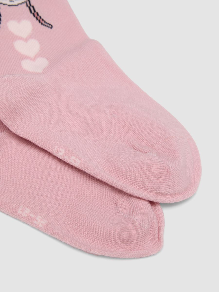 3-pack of stretchy organic cotton mid-calf socks with Stitch print_2