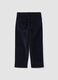 Blue ribbed stretch-cotton trousers_1