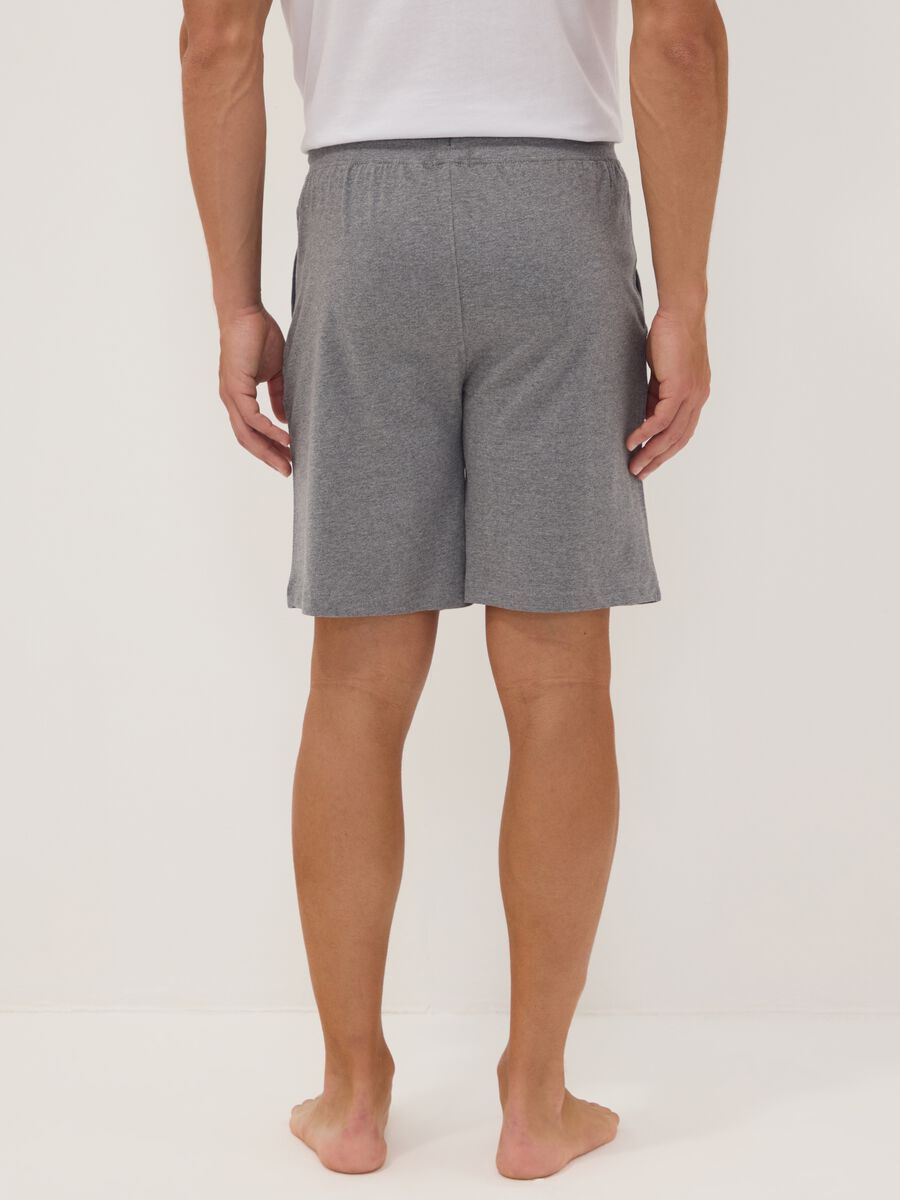 Grey organic cotton pyjama shorts_2