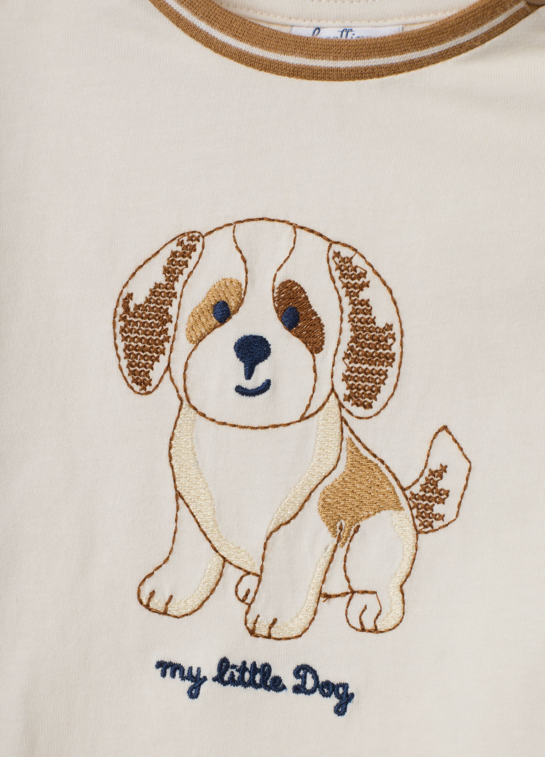 White pure organic cotton crew-neck T-shirt