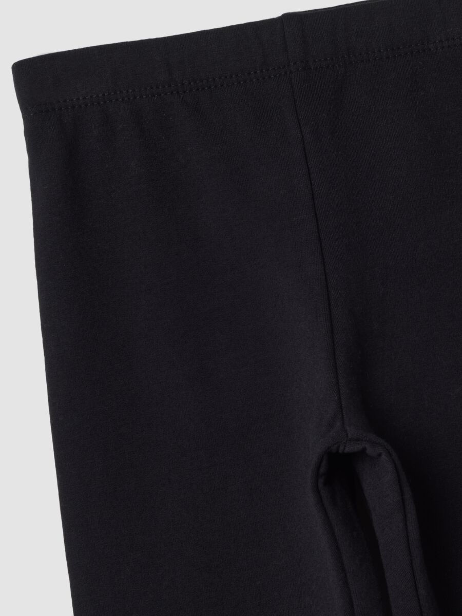 Black organic stretch cotton leggings_2
