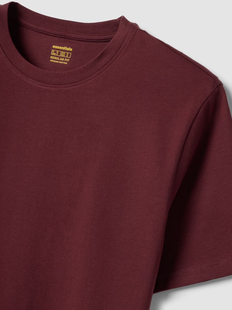 Red pure organic cotton jersey T-shirt, regular fit_6