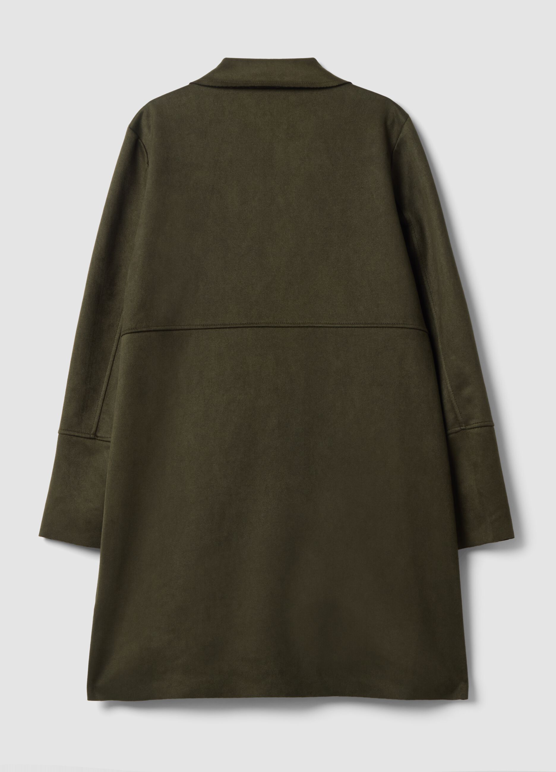 Green Ultralight regular-fit jacket with lapels and two pockets