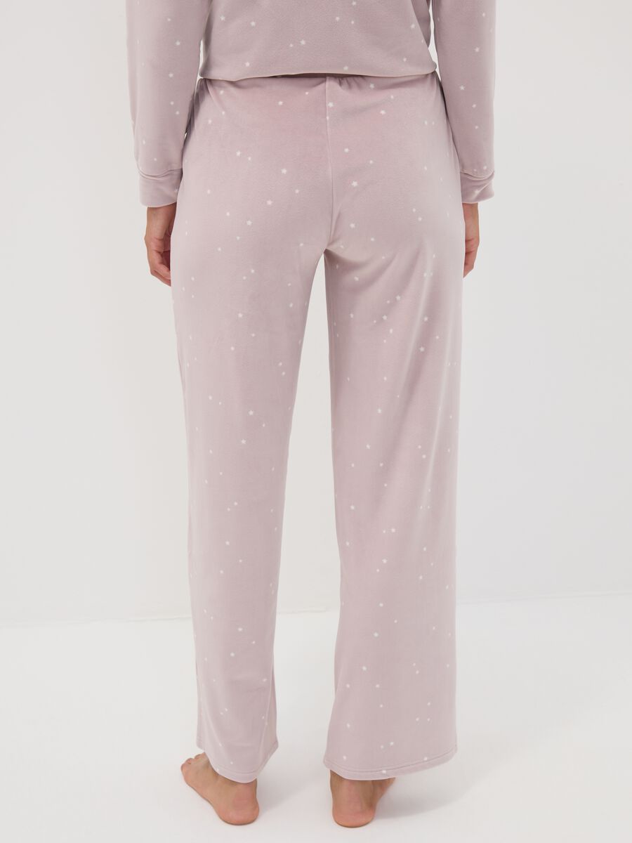 Purple star-print stretch pyjama trousers_3