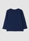 Navy blue organic cotton crew-neck T-shirt_1