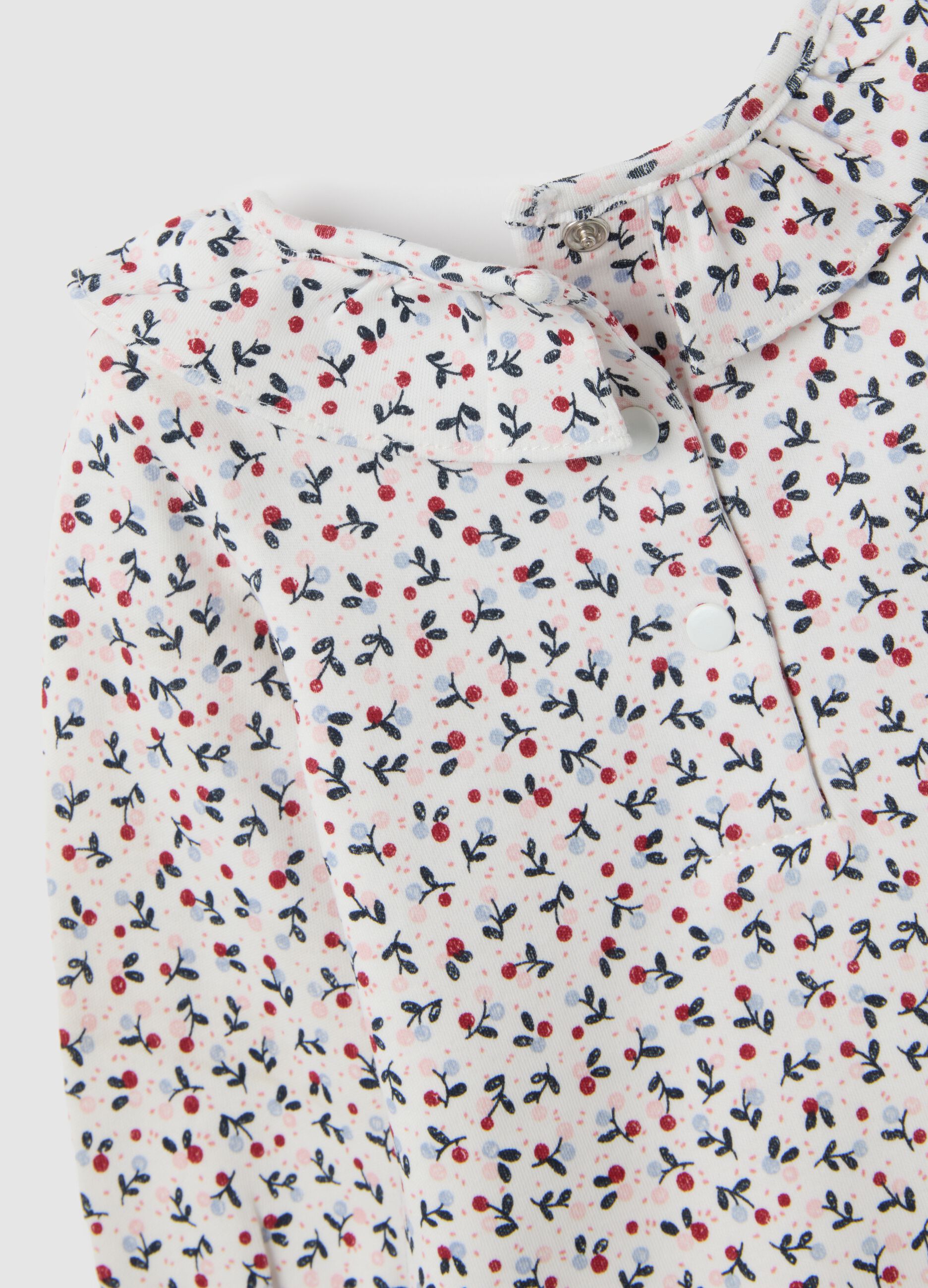 Multicoloured pure cotton baby bodysuit