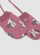 Pink stretch fabric Minnie print gloves_2