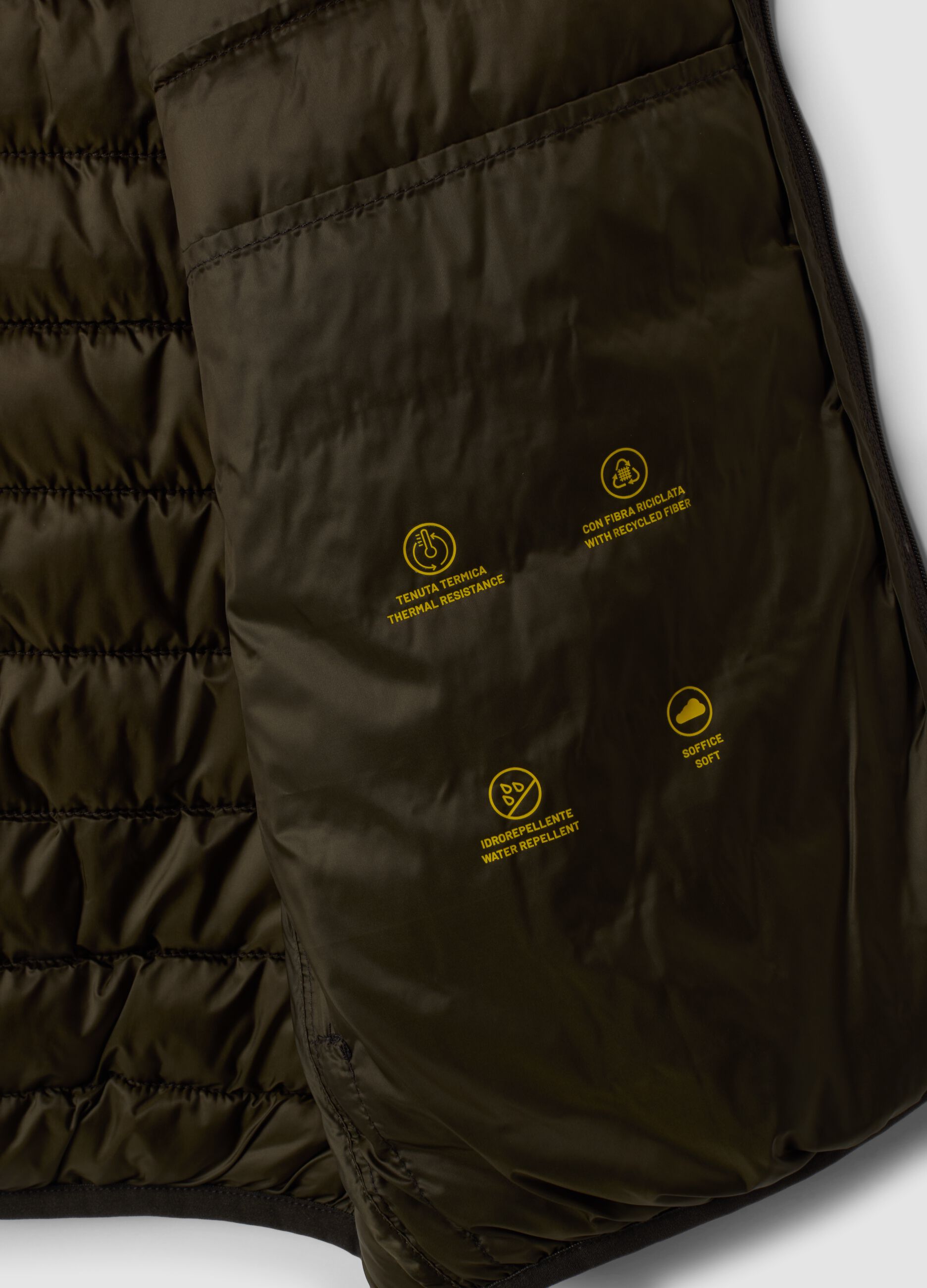 Brown Ultralight Padded Gilet with Zip