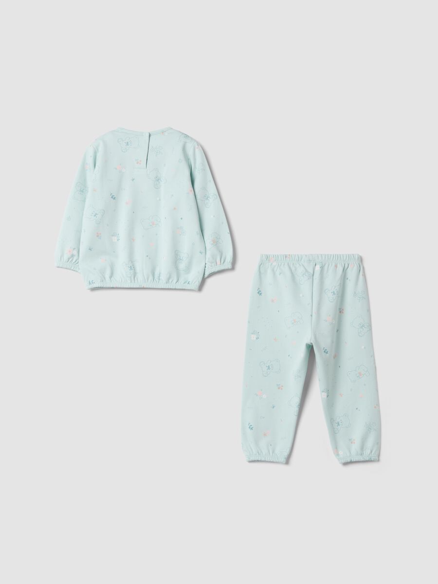 White organic cotton crew-neck pyjamas_1