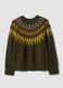 Maglia verde jacquard girocollo_4